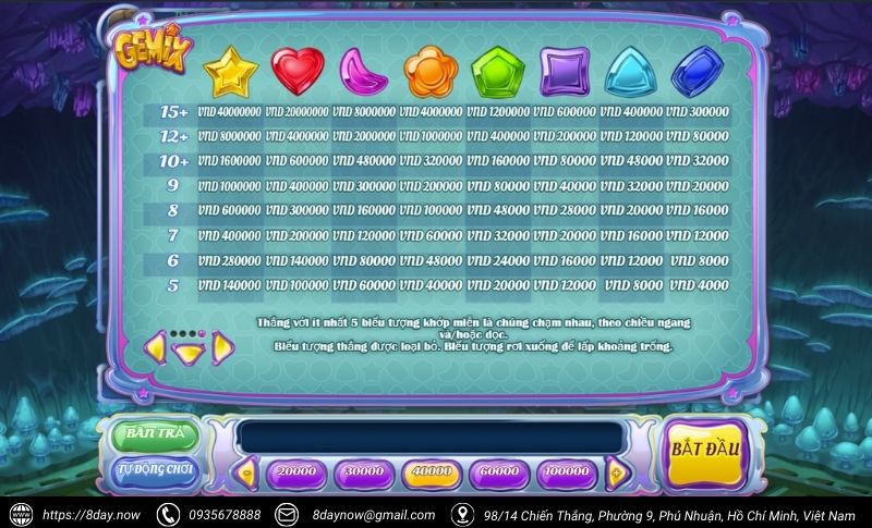 Slots 8DAY - Sảnh chơi game nổ hũ đổi thưởng uy tín #1 VN 9 Sanh game Slots 8DAY - Hinh 6: Tua game Gemix 8DAY