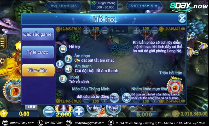 Bắn Cá 8DAY - Sảnh game bắn cá đổi thưởng uy tín #1 Việt Nam 13 Giao dien sanh Ban Ca 8Day - Hinh 10